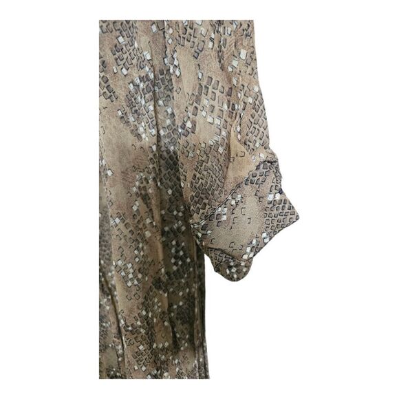 ROBBIE BEE Vintage 2-Piece Printed Dress & Duster Jacket - Size 14 - Picture 10 of 11